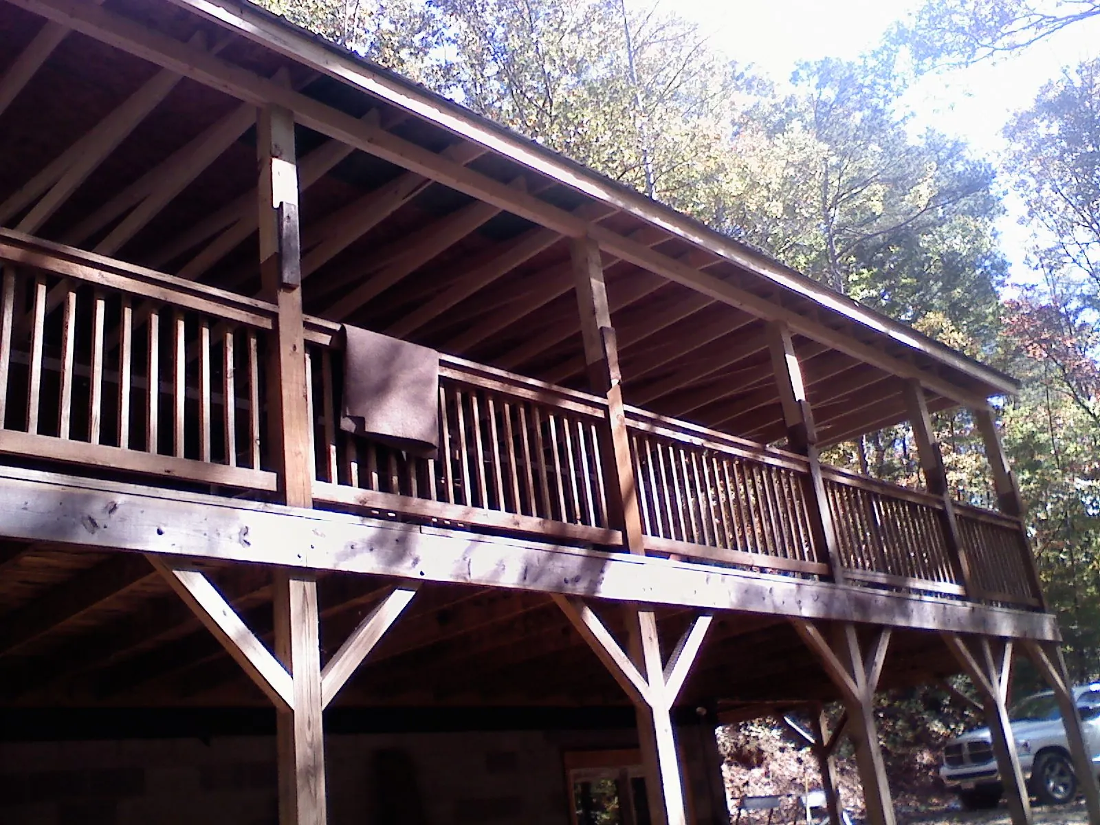 Timber framing under a new elevated porch and deck — Roof Leak Repair in Onley by Roofing Brothers